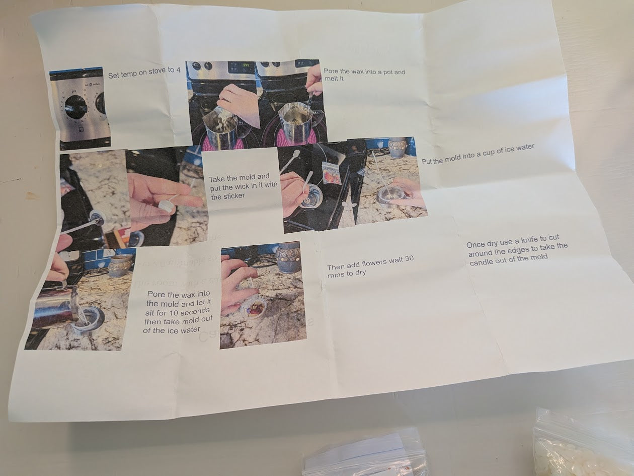 DIY Candle Making Kit with Colored Flowers